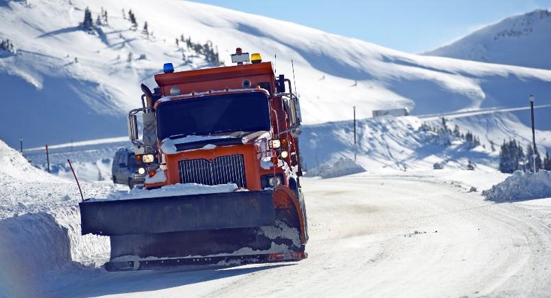 Snowplowing truck for seasonal contracting company in need of workforce solution